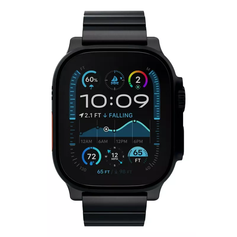 Band for smartwatch Decoded Traction Band Black Titanium — wrist size 130–225 mm, 1 pc