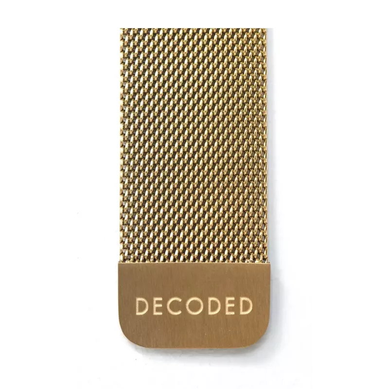 Strap for smartwatch Decoded Traction Strap Gold, stainless steel, gold color, 1 pc