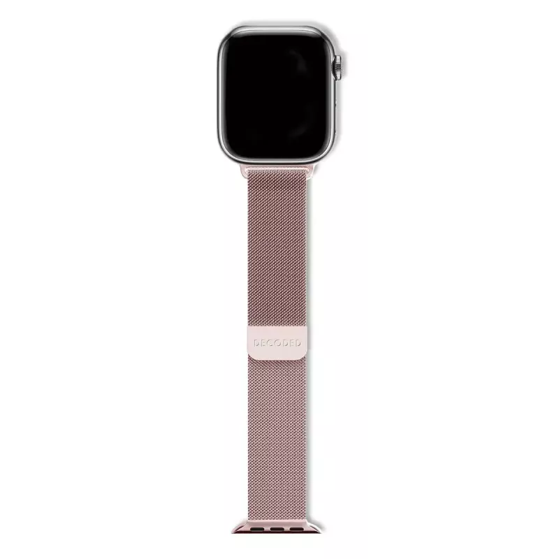 Decoded traction strap for smartwatch, rose gold stainless steel, single pack