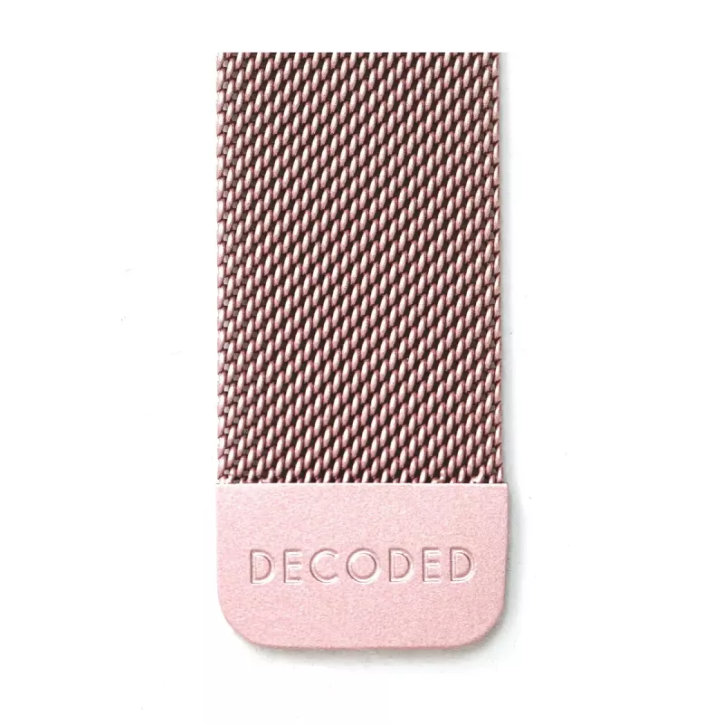 Decoded traction strap for smartwatch, rose gold stainless steel, single pack