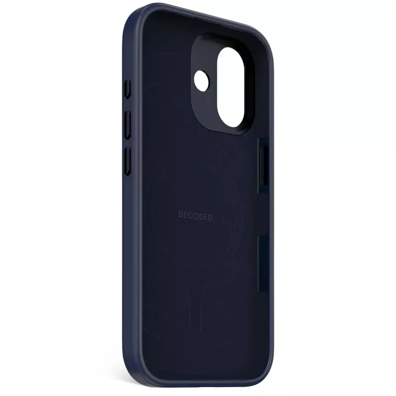 Mobile phone cover Decoded D25IPO17BCS9TY for iPhone 17 — cover, fits up to 16 cm (6.3 inch), navy, microfibre and PU