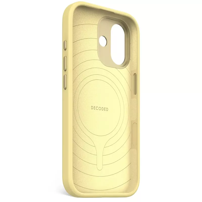 Mobile phone cover Decoded D25IPO17BCS9YW for Apple iPhone 17, cover type, fits up to 16 cm (6.3 inch), yellow, microfibre & PU