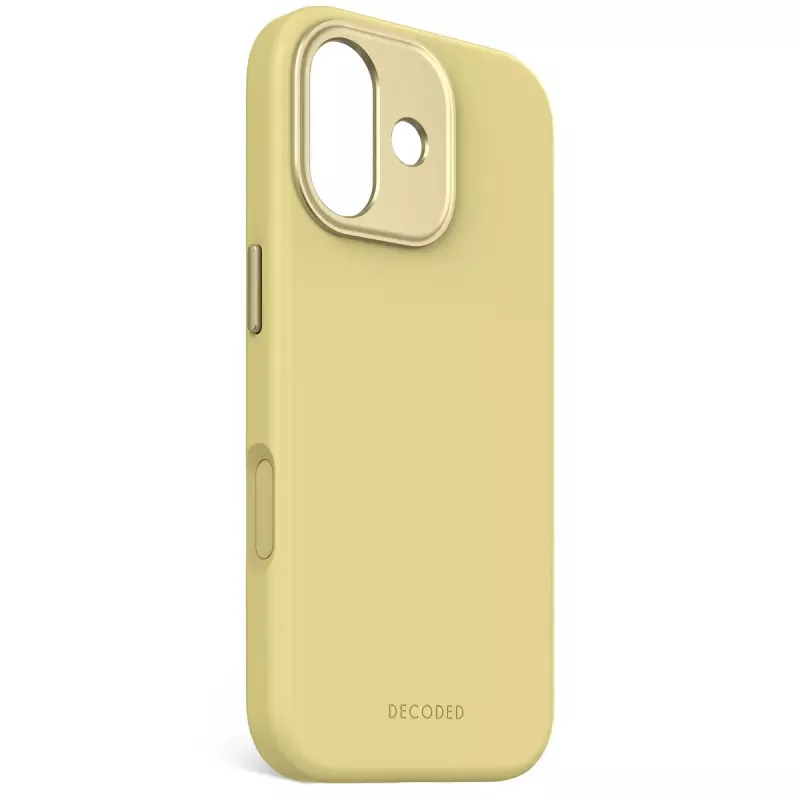 Mobile phone cover Decoded D25IPO17BCS9YW for Apple iPhone 17, cover type, fits up to 16 cm (6.3 inch), yellow, microfibre & PU