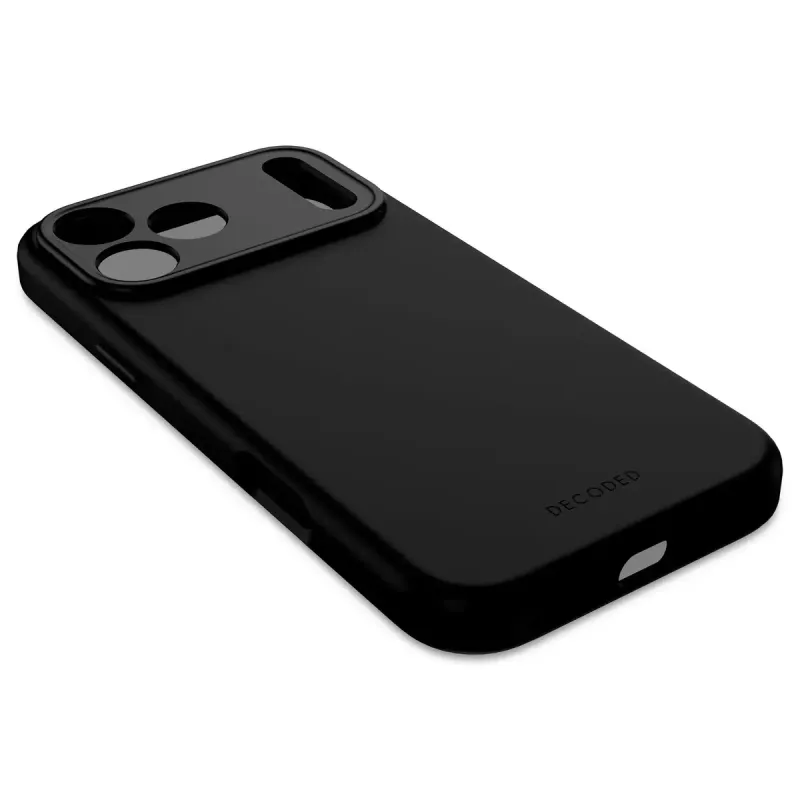 Decoded silicone backcover for Apple iPhone 17 Pro Max — compatible with 6.9 inch (17.5 cm), black, microfibre/PU