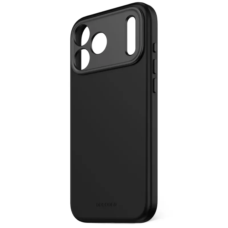 Decoded silicone backcover for Apple iPhone 17 Pro Max — compatible with 6.9 inch (17.5 cm), black, microfibre/PU