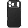 Decoded silicone backcover for Apple iPhone 17 Pro Max — compatible with 6.9 inch (17.5 cm), black, microfibre/PU