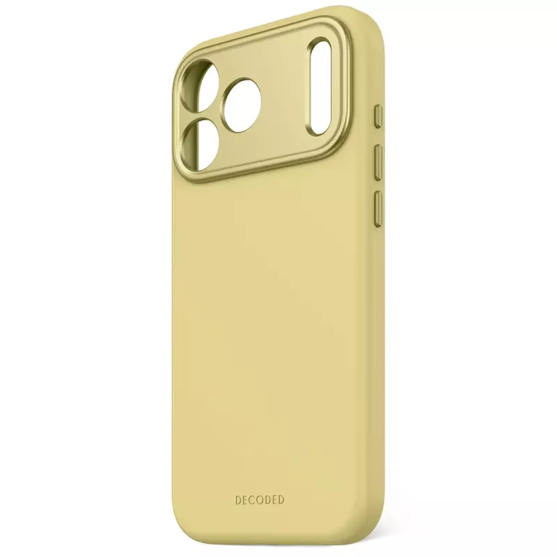 Decoded silicone backcover for Apple iPhone 17 Pro Max, compatible with 6.9 inch (17.5 cm) screens, yellow