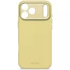 Decoded silicone backcover for Apple iPhone 17 Pro Max, compatible with 6.9 inch (17.5 cm) screens, yellow