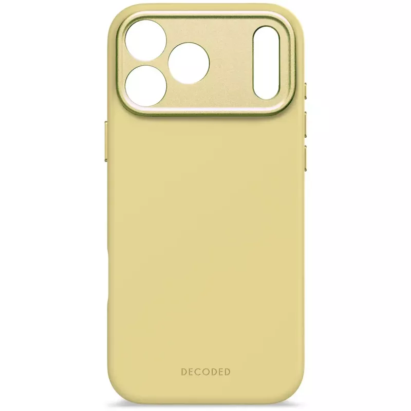 Decoded silicone backcover for Apple iPhone 17 Pro Max, compatible with 6.9 inch (17.5 cm) screens, yellow
