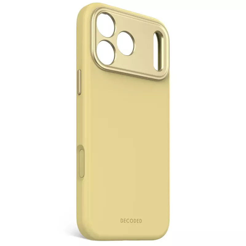 Decoded silicone backcover for Apple iPhone 17 Pro Max, compatible with 6.9 inch (17.5 cm) screens, yellow