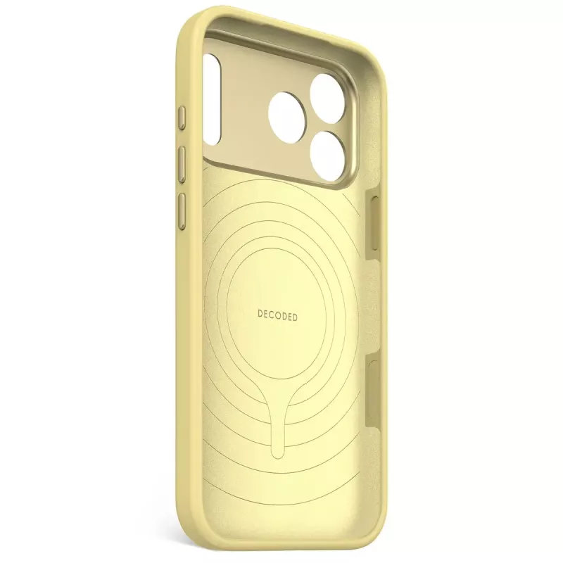 Decoded silicone backcover for Apple iPhone 17 Pro Max, compatible with 6.9 inch (17.5 cm) screens, yellow