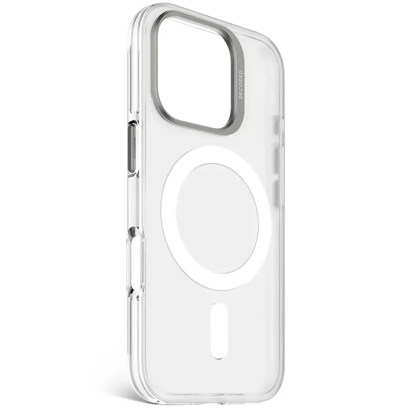 Phone cover Decoded Clear Case for iPhone 16 Pro, polycarbonate, transparent white, fits 6.3 inch (16 cm)
