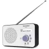 Portable Digital Radio TECHNISAT 0000/3906 — DAB/DAB+/FM, 1 W RMS, LCD, 3.5 mm, White/Black, 0.338 kg