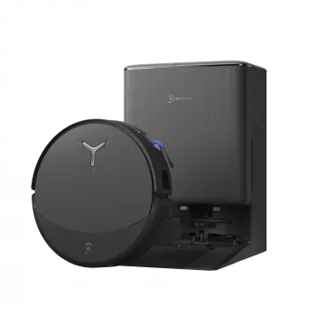 Robot vacuum Ecovacs DEEBOT T90 PRO OMNI — bagless 0.25 L dust bin, 350 min runtime, Li‑Ion 4000 mAh, black