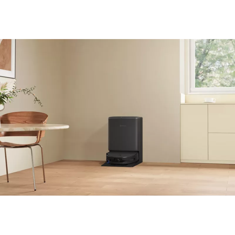 Robot vacuum Ecovacs DEEBOT T90 PRO OMNI — bagless 0.25 L dust bin, 350 min runtime, Li‑Ion 4000 mAh, black
