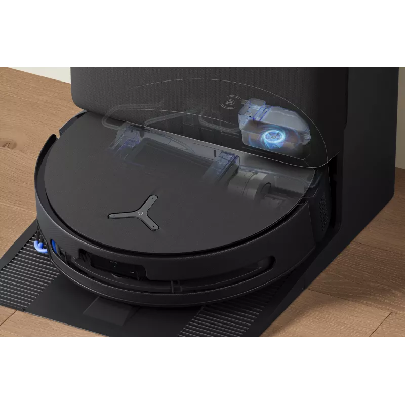 Robot vacuum Ecovacs DEEBOT T90 PRO OMNI — bagless 0.25 L dust bin, 350 min runtime, Li‑Ion 4000 mAh, black