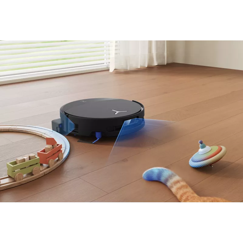 Robot vacuum Ecovacs DEEBOT T90 PRO OMNI — bagless 0.25 L dust bin, 350 min runtime, Li‑Ion 4000 mAh, black