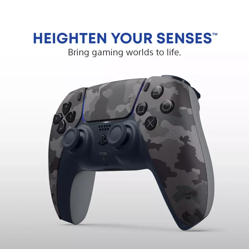 Gamepad Sony DualSense v3 Camouflage — Bluetooth/USB, PS5, built-in battery, USB‑C, 160×106×66 mm