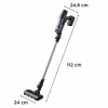 2-in-1 stick vacuum Rowenta RH6A35 — cordless lithium‑ion, 140 W, bagless cyclonic, purple/silver, LED brush