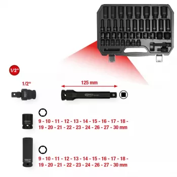 Socket set KS Tools 515.0065 1/2 inch Drive 40 heads 8 kg