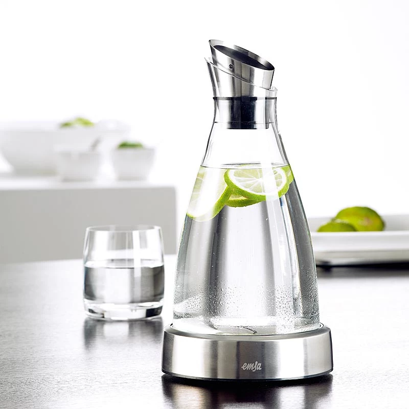 EMSA 505219 carafe/jug/bottle 1 L Stainless steel, Transparent