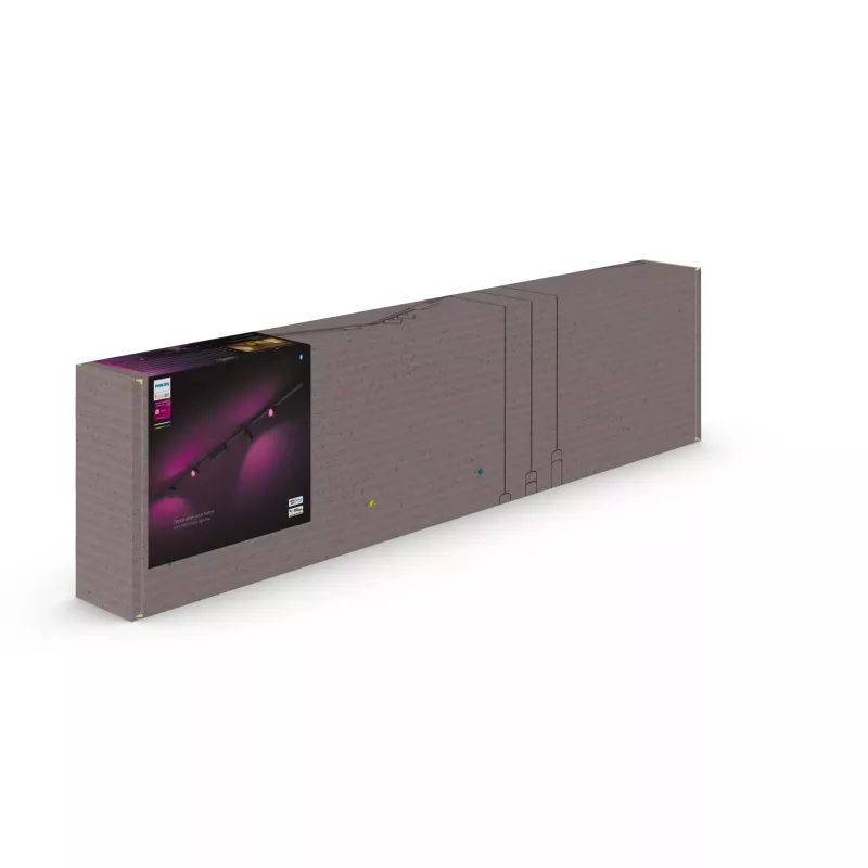 Smart lighting spot Philips Hue White and colour ambience Perifo straight ceiling base kit 4 spots Bluetooth Black