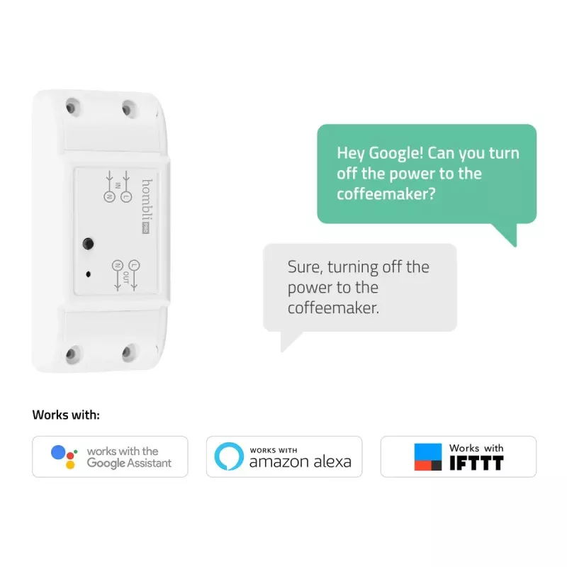 Smart switch Avanca International BV Hombli Smart Switch 2P wireless 230V (90–250V, 50–60Hz), 39×88×24 mm