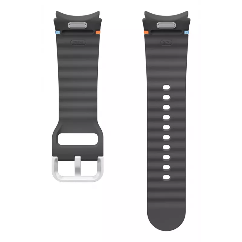 Samsung Sport Band (S/M) for Galaxy Watch 7, Band, Smartwatch, Grey, Samsung, Galaxy Watch7/Watch6/Watch5 Pro/Watch4, Rubber