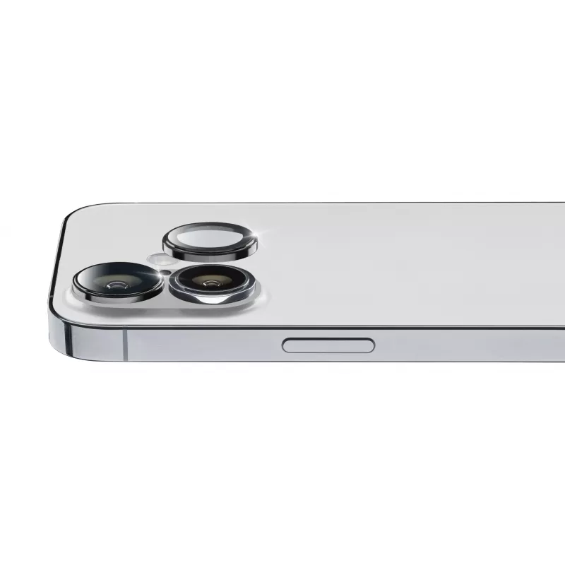 Cellularline Camera Lens Ring - iPhone 16/16 Plus Tempered glass for camera protection
