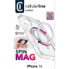 Cellularline Spin Mag - iPhone 16 Case with rotatable ring holder, compatible with Magsafe ecosystem