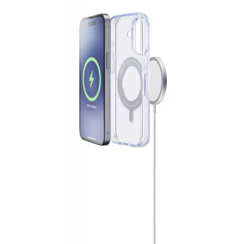 Cellularline Spin Mag - iPhone 16 Case with rotatable ring holder, compatible with Magsafe ecosystem