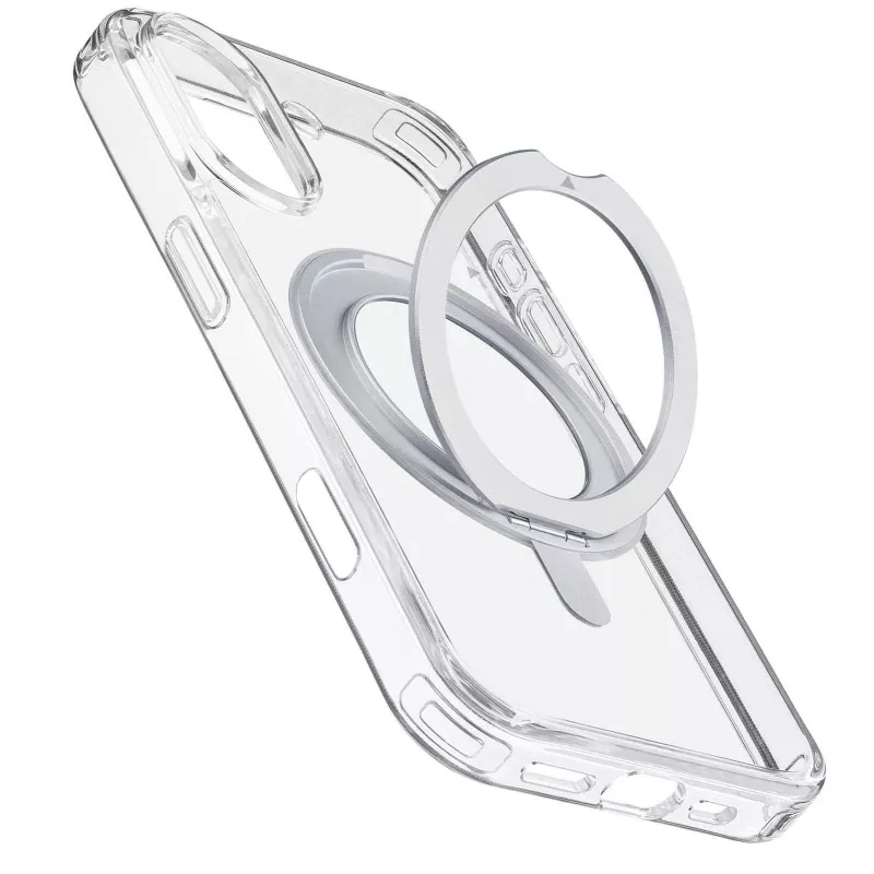 Cellularline Spin Mag - iPhone 16 Case with rotatable ring holder, compatible with Magsafe ecosystem
