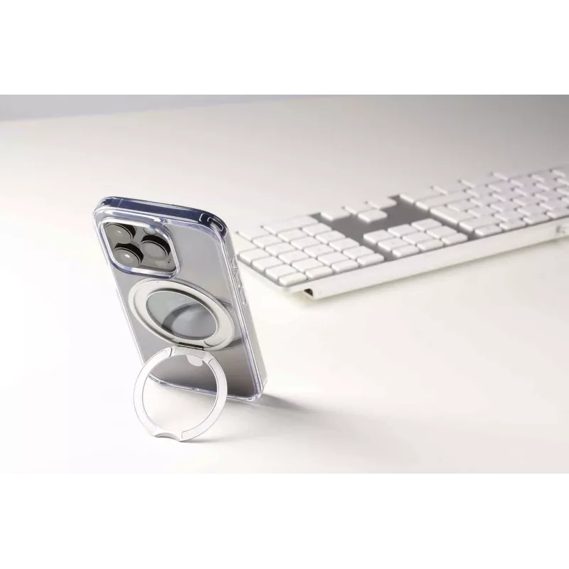 Cellularline Spin Mag - iPhone 16 Case with rotatable ring holder, compatible with Magsafe ecosystem
