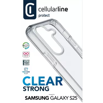 Cellularline Clear Protect - Galaxy S25 Hard case with rubber edges