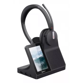 Headset Yealink WH64 Dual — Wired & Wireless Bluetooth, Supraaural, Head-band, 50 m range, Black