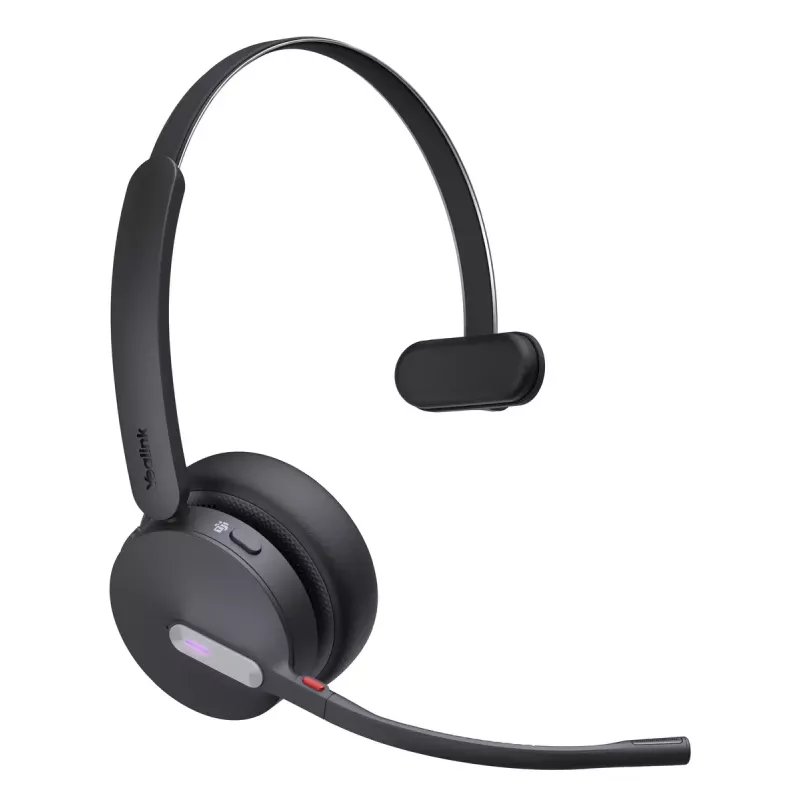 Wireless Mono Headset Yealink WH64 Teams — Bluetooth, Supraaural, 20–20000 Hz, 150 m range, Black