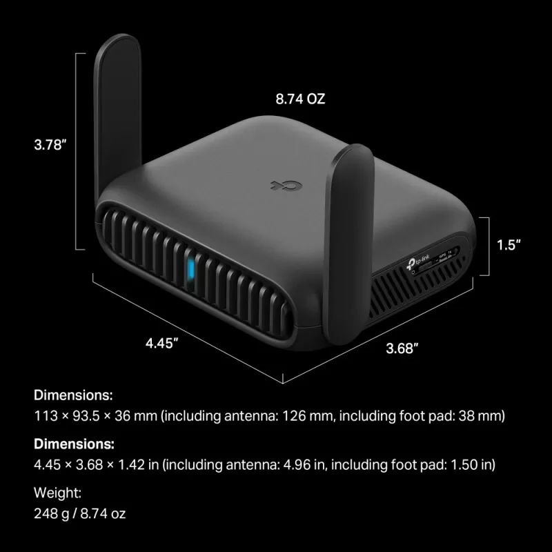 TP-Link BE3600 Wi-Fi 7 wireless router 2.5 Gigabit Ethernet Dual-band (2.4 GHz / 5 GHz) Black