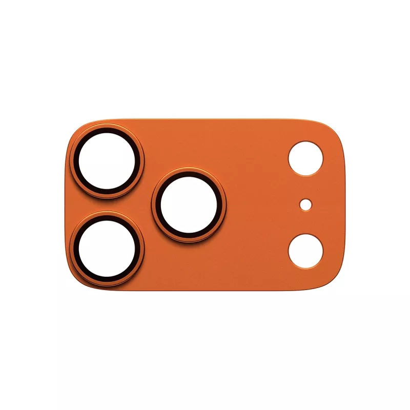 Camera protector PanzerGlass Fender for iPhone 17 Pro — silicone, Cosmic Orange, scratch- and shock-resistant