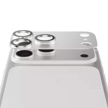 PanzerGlass Fender Camera Protector for iPhone 17 Pro Max — Silicone, Silver, Scratch & Shock Resistant