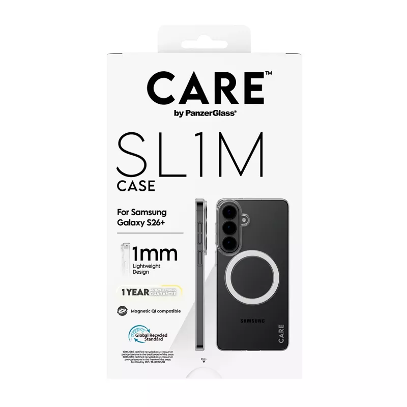 PanzerGlass CARE™ SL1M Clear Protective Cover Case with Qi for Samsung Galaxy S26+ (6.7 inch)