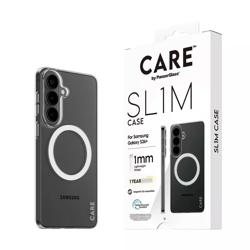 PanzerGlass CARE™ SL1M Clear Protective Cover Case with Qi for Samsung Galaxy S26+ (6.7 inch)