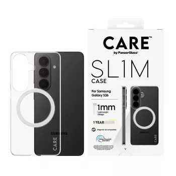 PanzerGlass CARE™ SL1M Transparent Cover Case with Qi for Samsung Galaxy S26, fits up to 16 cm (6.3 inch) screen