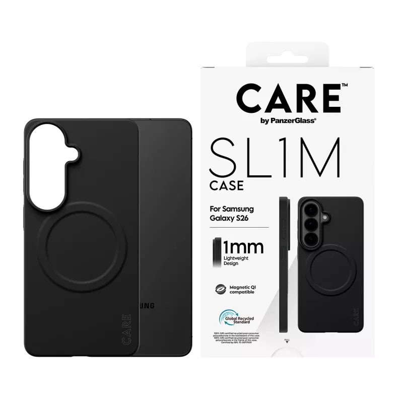 Protective PanzerGlass CARE SL1M Case for Samsung Galaxy S26, Black