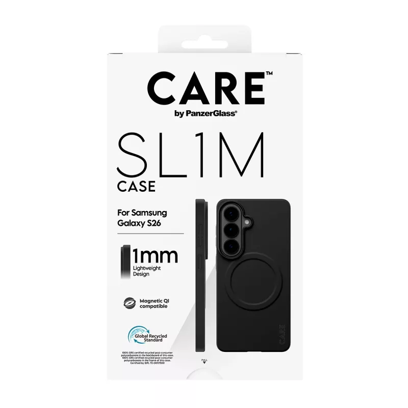 Protective PanzerGlass CARE SL1M Case for Samsung Galaxy S26, Black