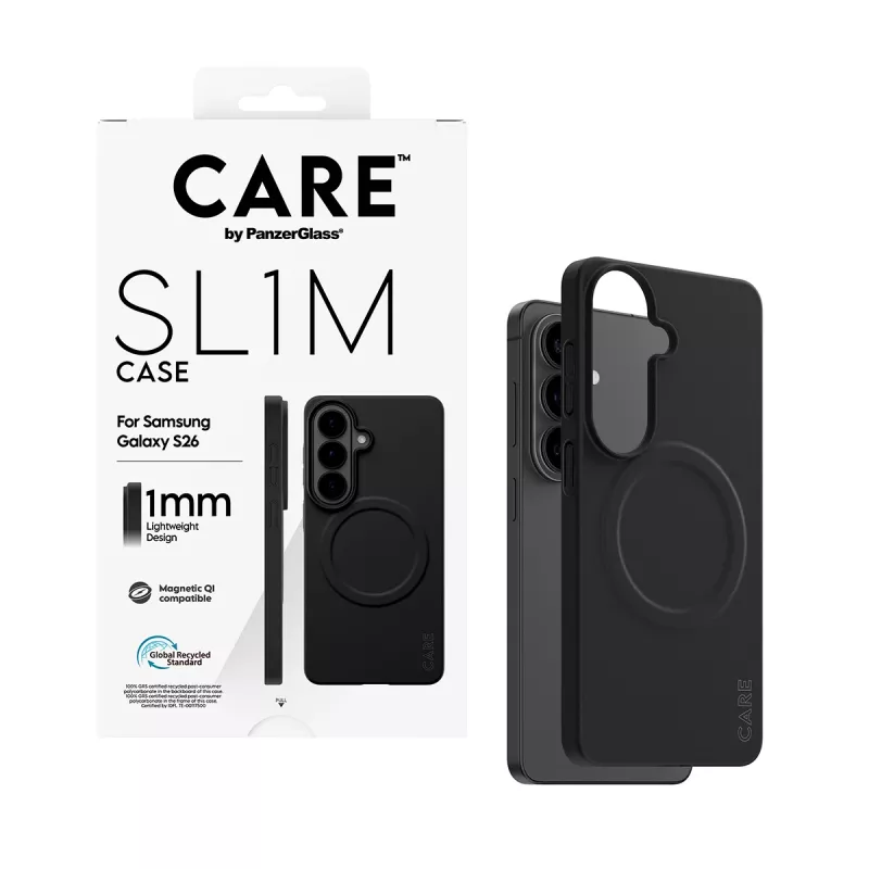 Protective PanzerGlass CARE SL1M Case for Samsung Galaxy S26, Black