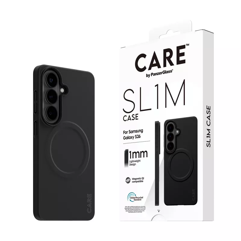 Protective PanzerGlass CARE SL1M Case for Samsung Galaxy S26, Black