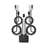 Lindy 2 Port HDMI 4K60, USB 2.0 and Audio Cable KVM Switch, 4096 x 2160 pixels, 4K Ultra HD, Rack mounting, Black