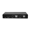 Lindy 2 Port HDMI 4K60, USB 2.0 and Audio KVM Switch, 4096 x 2160 pixels, 4K Ultra HD, Black