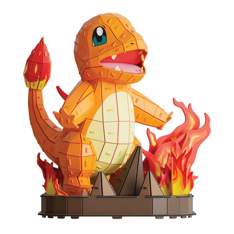 4D Build , Pokémon Charmander 3D Model Kit, Pokémon Figure, Kanto First Partner Collection, Desk Décor, 241 Pieces, for Ages 12 & Up