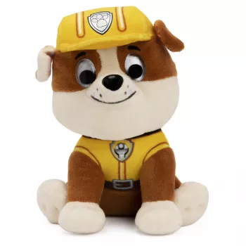 PAW Patrol GUND Official Rubble in Signature Construction Uniform Plush Toy, Stuffed Animal for Ages 1 and Up, 6 inch